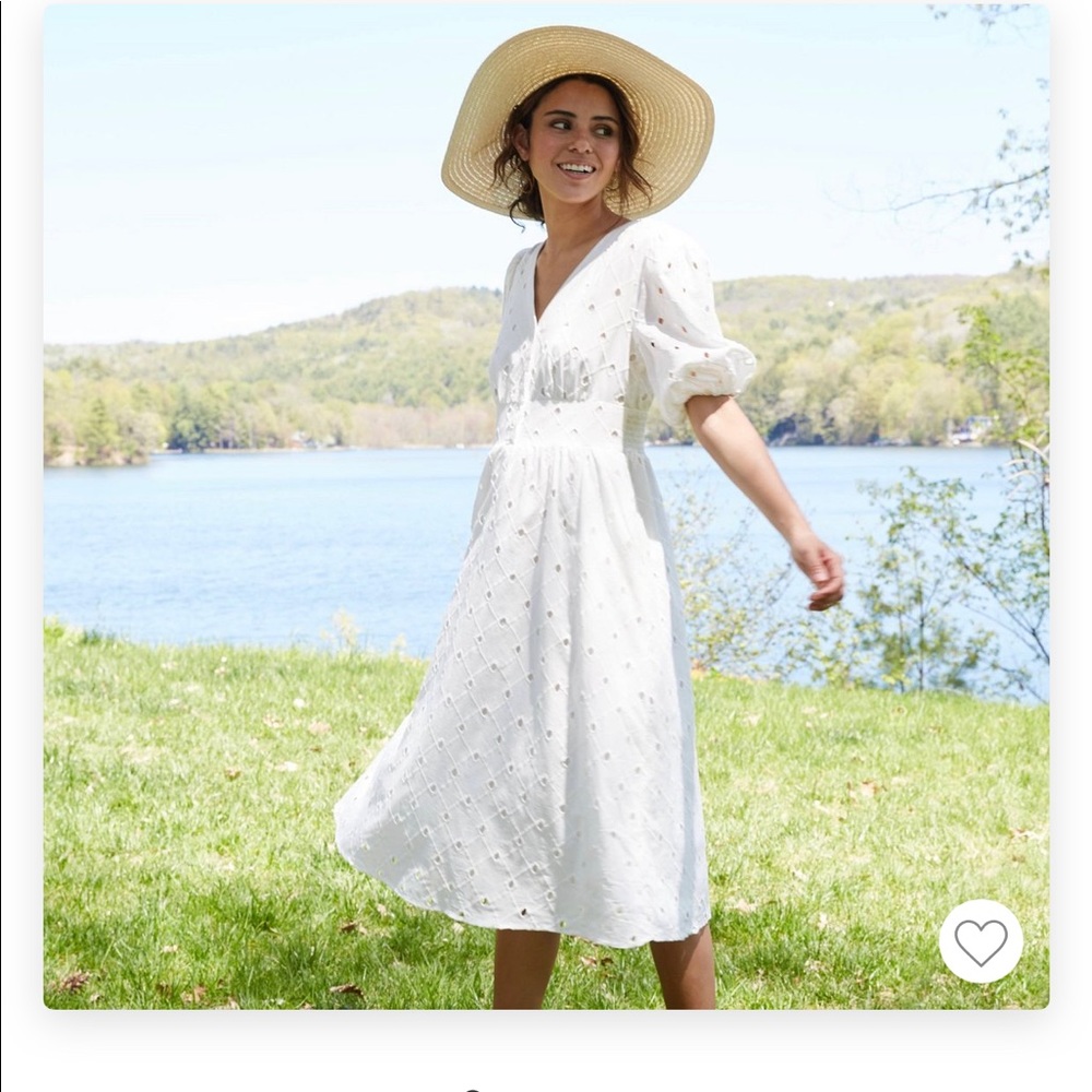 Target Never Worn- NWOT- Size L-White Eyelet Dress